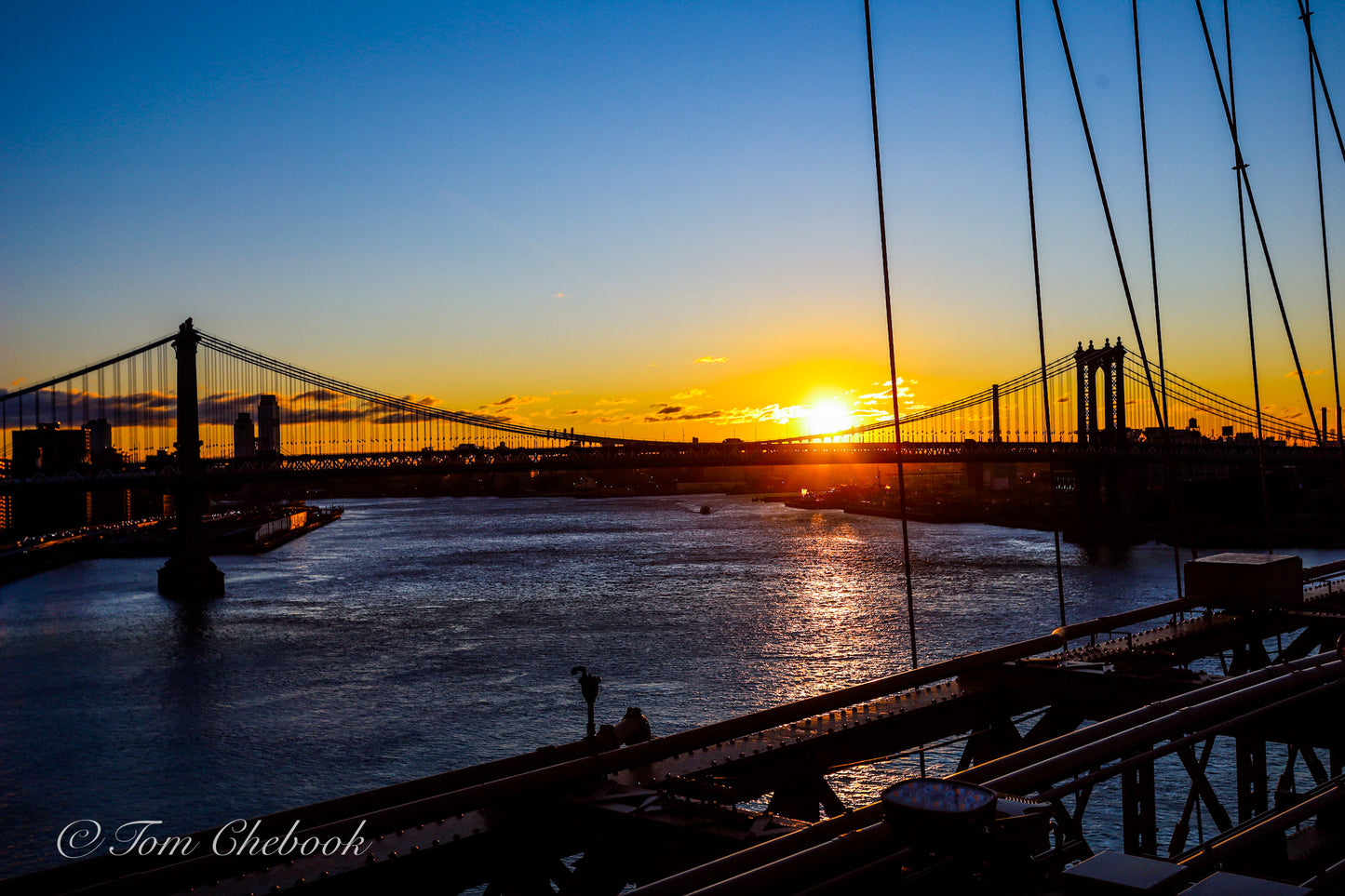 Sun rise into the city